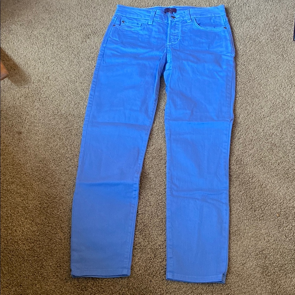 NYDJ Blue Ankle Cropped Pants